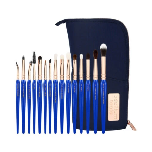 Golden Triangle Eyes Only Complete 15pc Brush Set With Pouch