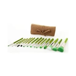 Green Bambu Complete 15pc. Brush Set With Roll-up Pouch -Cerave Shop BDellium Tools Green Bambu Complete 15pc Brush Set with Roll up Pouch 1500x1500 1