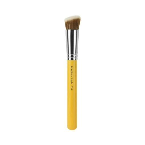 BDellium Tools - Studio Line - 954 Duet Fiber Slanted Kabuki Brush - Yellow