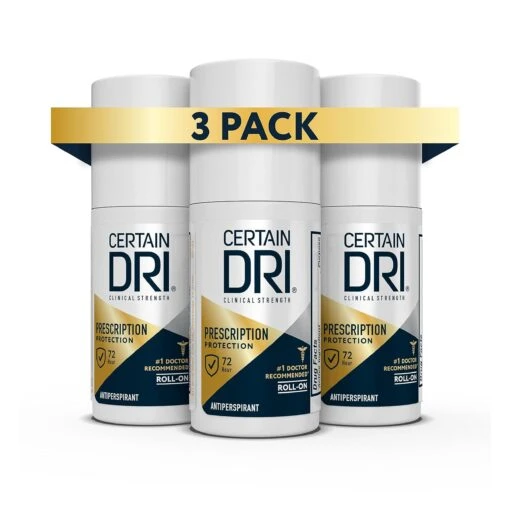 Prescription Strength Clinical Roll-On Antiperspirant - 3 Pack